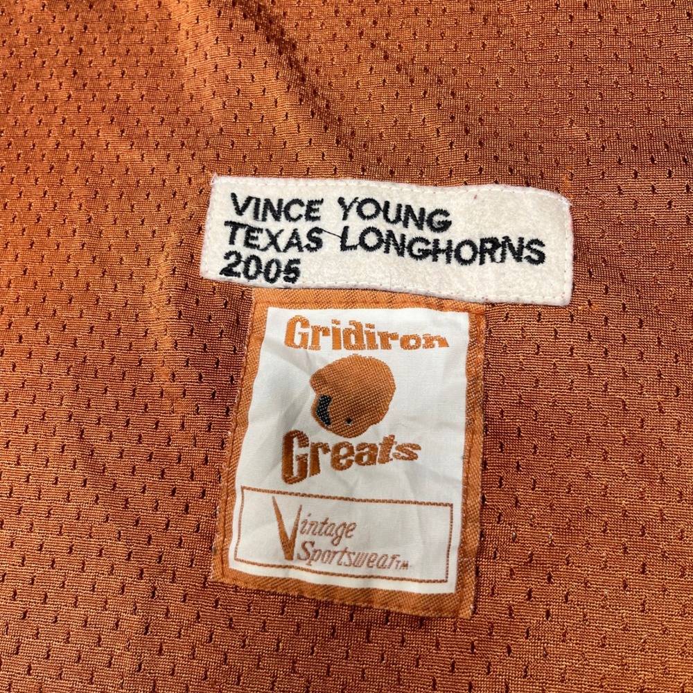 Gridiron Greats Football Jersey Mens 52 Orange Vince Young Texas Longhorns 2005 - Picture 6 of 15